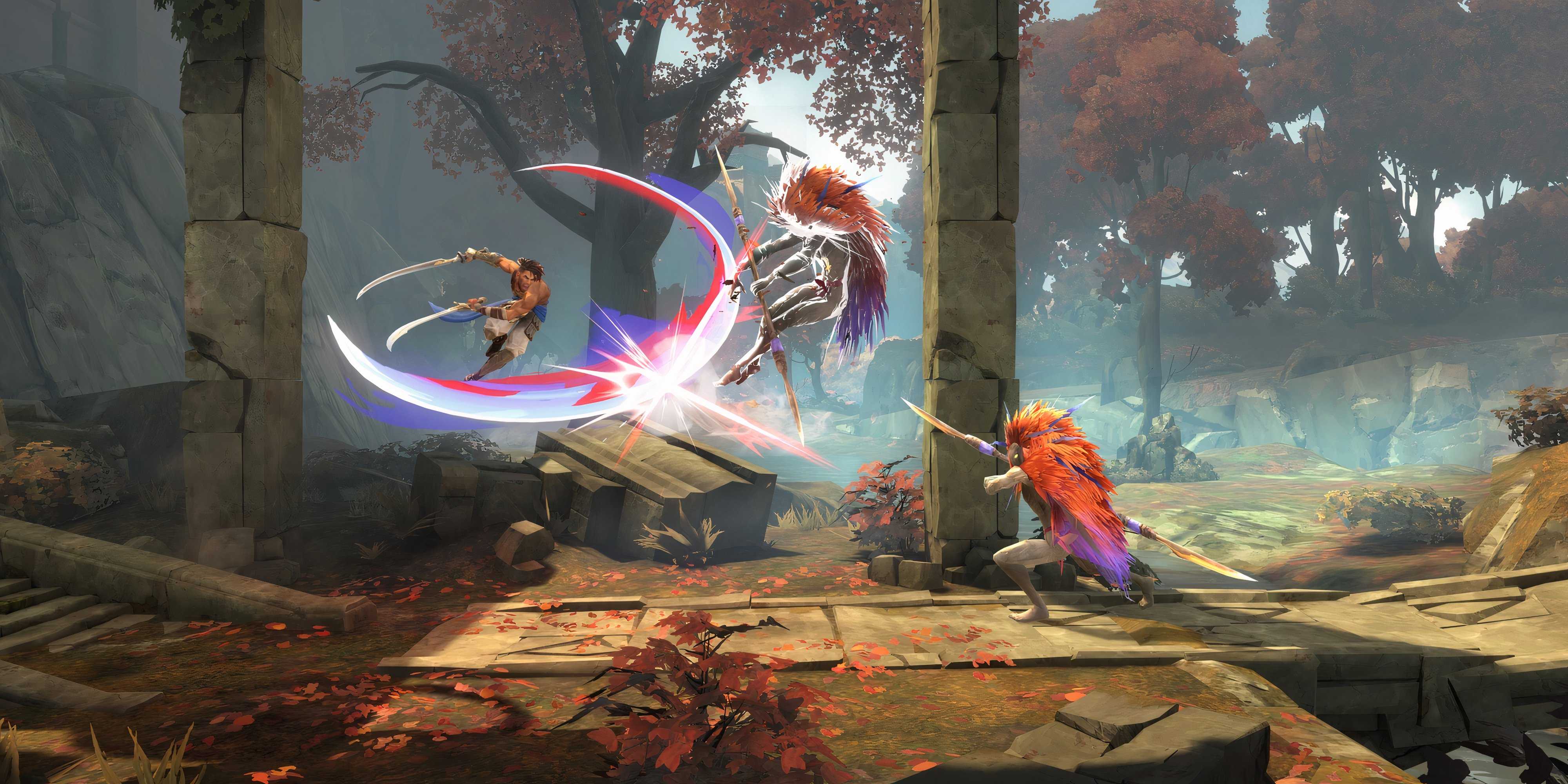 Sargon fighting enemies in Prince Of Persia: The Lost Crown