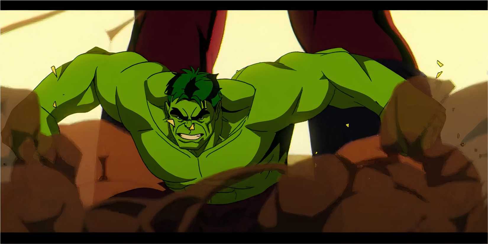 Morph transforms into Hulk to smash a Sentinel in X-Men ’97