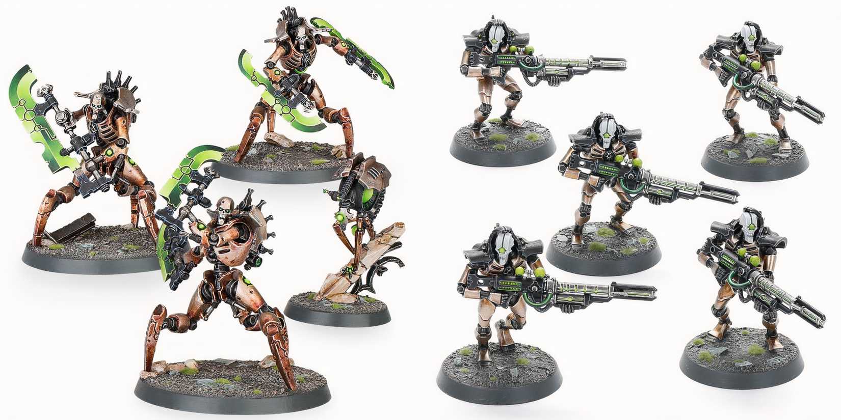 8 Villains That Would Be Perfect For Warhammer 40k: Space Marine 3 miniatures of Skorpekh Destroyers and Deathmarks