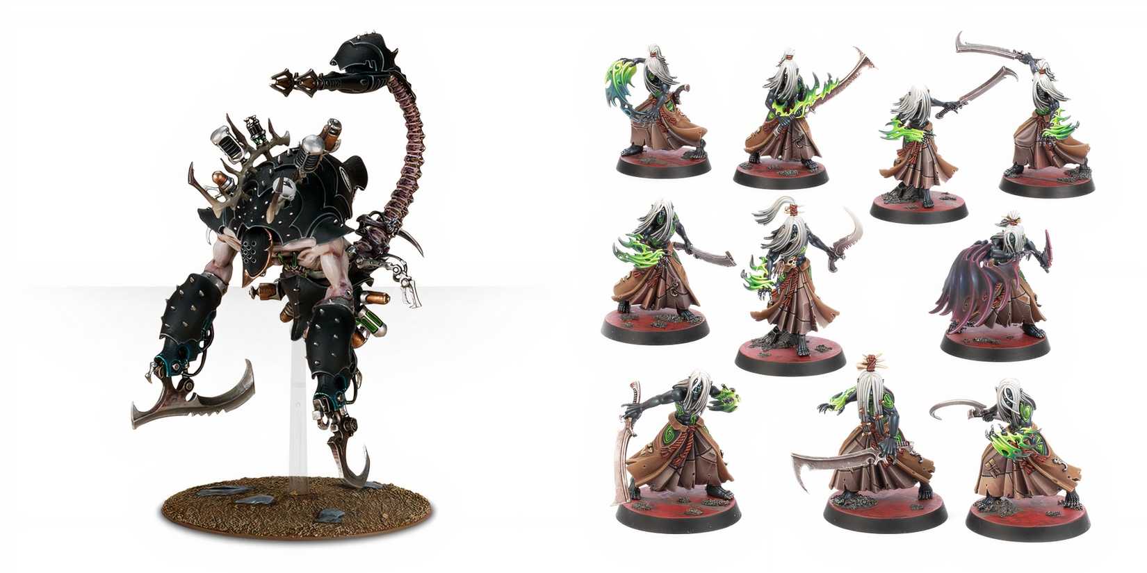 8 Villains That Would Be Perfect For Warhammer 40k: Space Marine 3 miniatures of a talo and Mandrakes