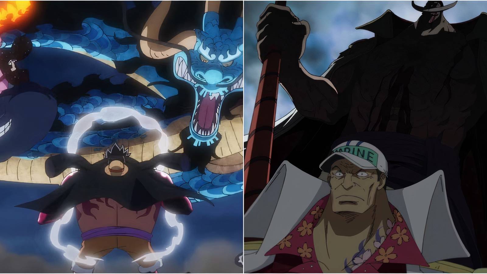 Luffy, Akainu Whitebeard, Kaido, Big mom in One Piece