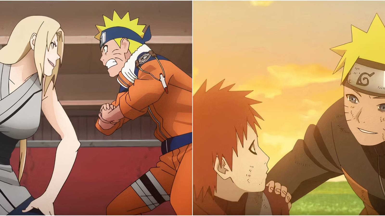 Naruto and Tsunade, Naruto and Gaara