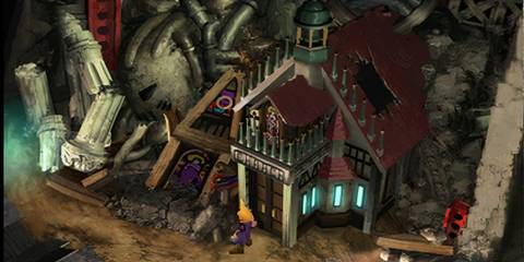 Cloud outside the chapel in Sector 7 slums