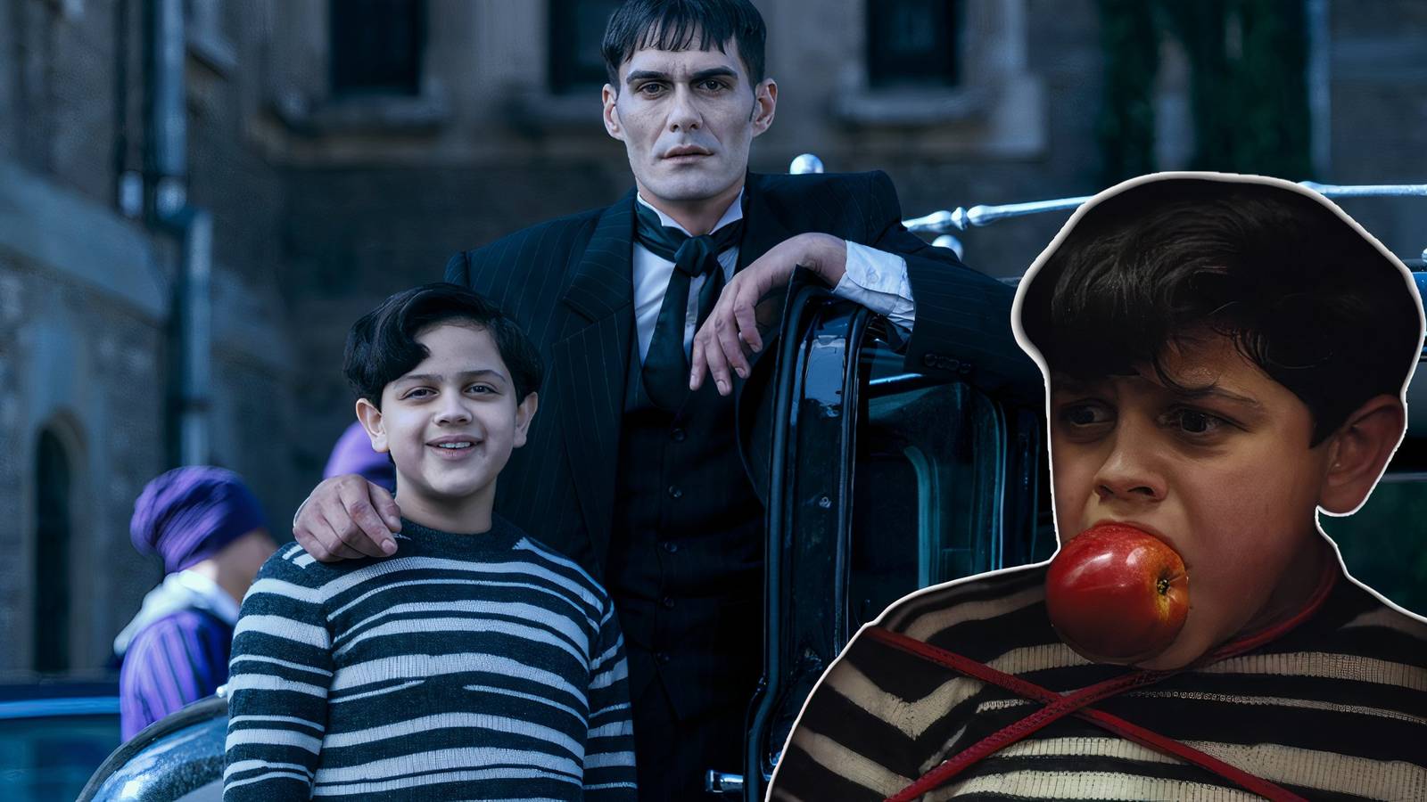 Pugsley Addams and Lurch in Wednesday.