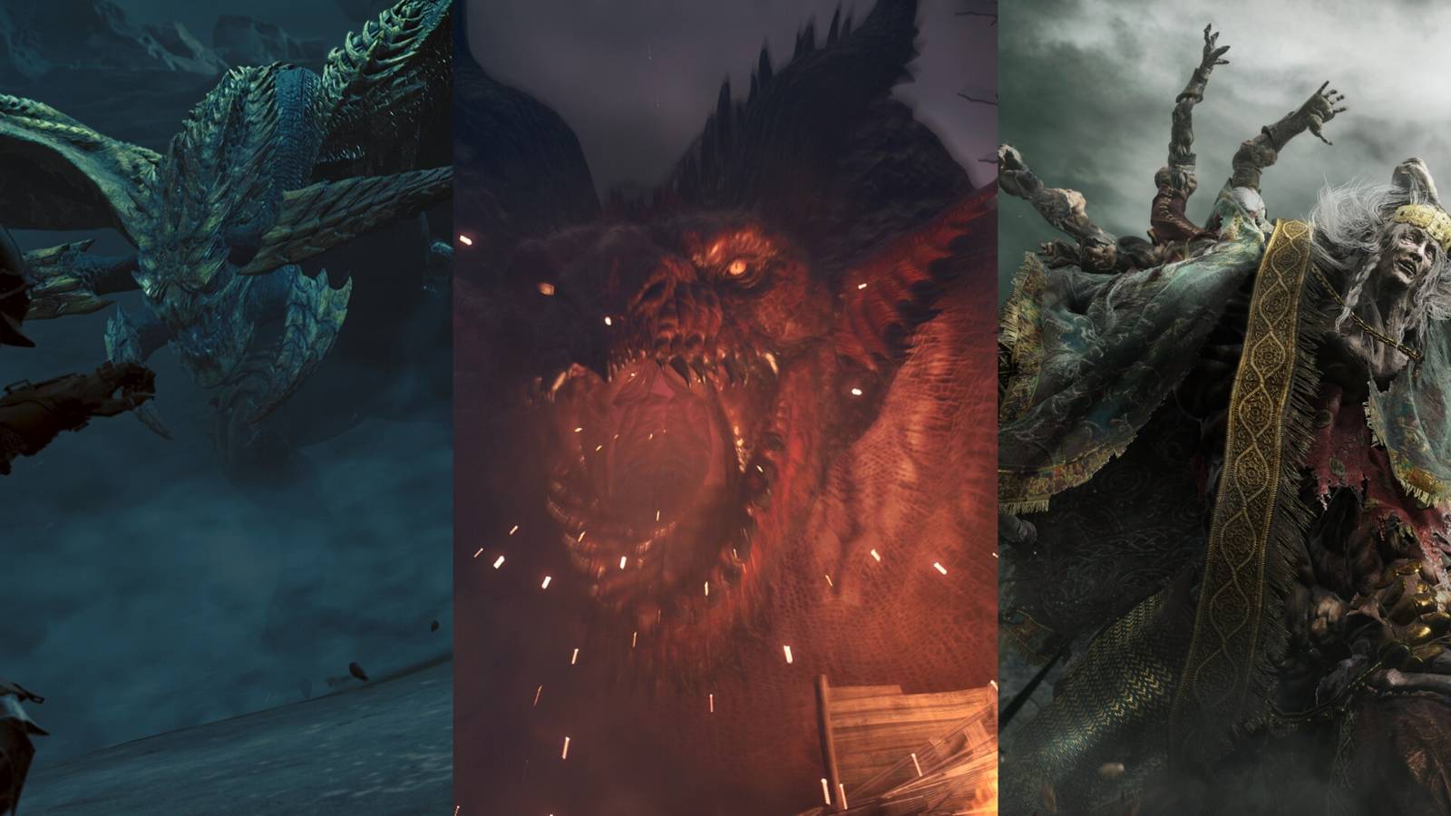 Monster Hunter Wilds & Dragons Dogma 2 & Elden Ring