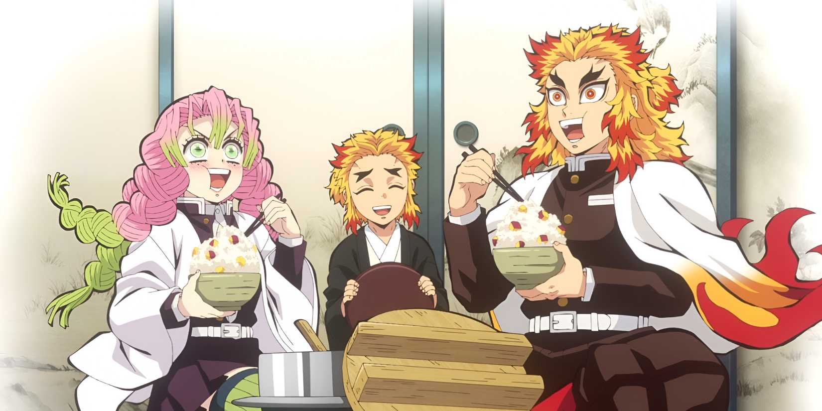 Kyojuro Rengoku & Mitsuri Kanroji in Demon Slayer