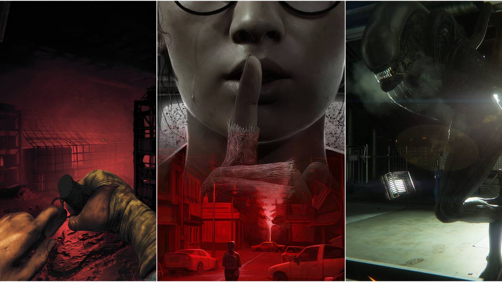Amnesia The Bunker, A Quiet Place A Road Ahead, Alien Isolation