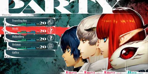 Metaphor Refantazio Party Lineup Screen