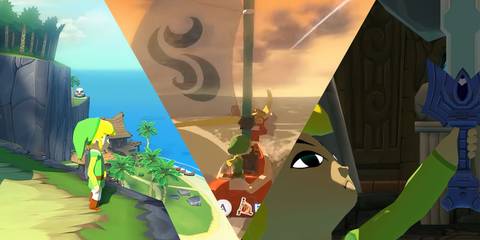 collage of 3 shots from the wind waker