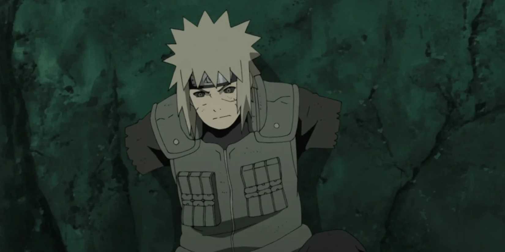 Minato without his arms in Naruto Shippuden