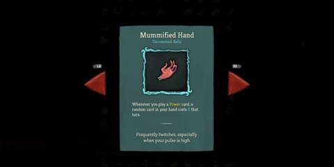 Slay the Spire Mummified Hand Relic