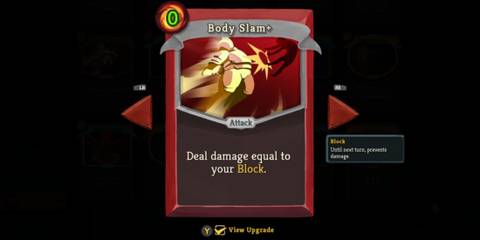 Slay the Spire's Ironclad card Body Slam