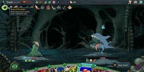 Slay the Spire's Silent Playable Character Poisoning Enemy