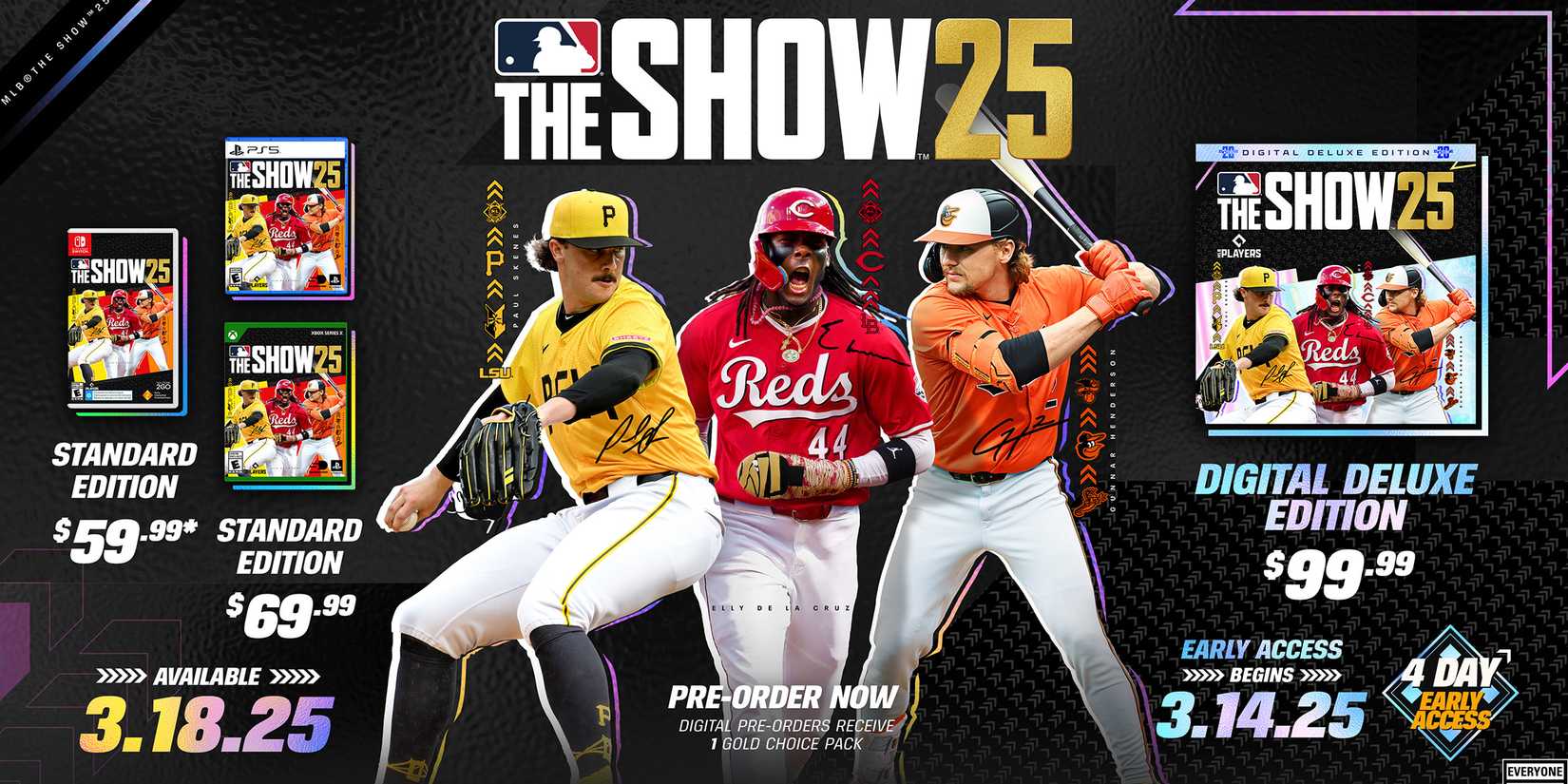 MLB The Show 25 editions and pre-order Early Access rewards 