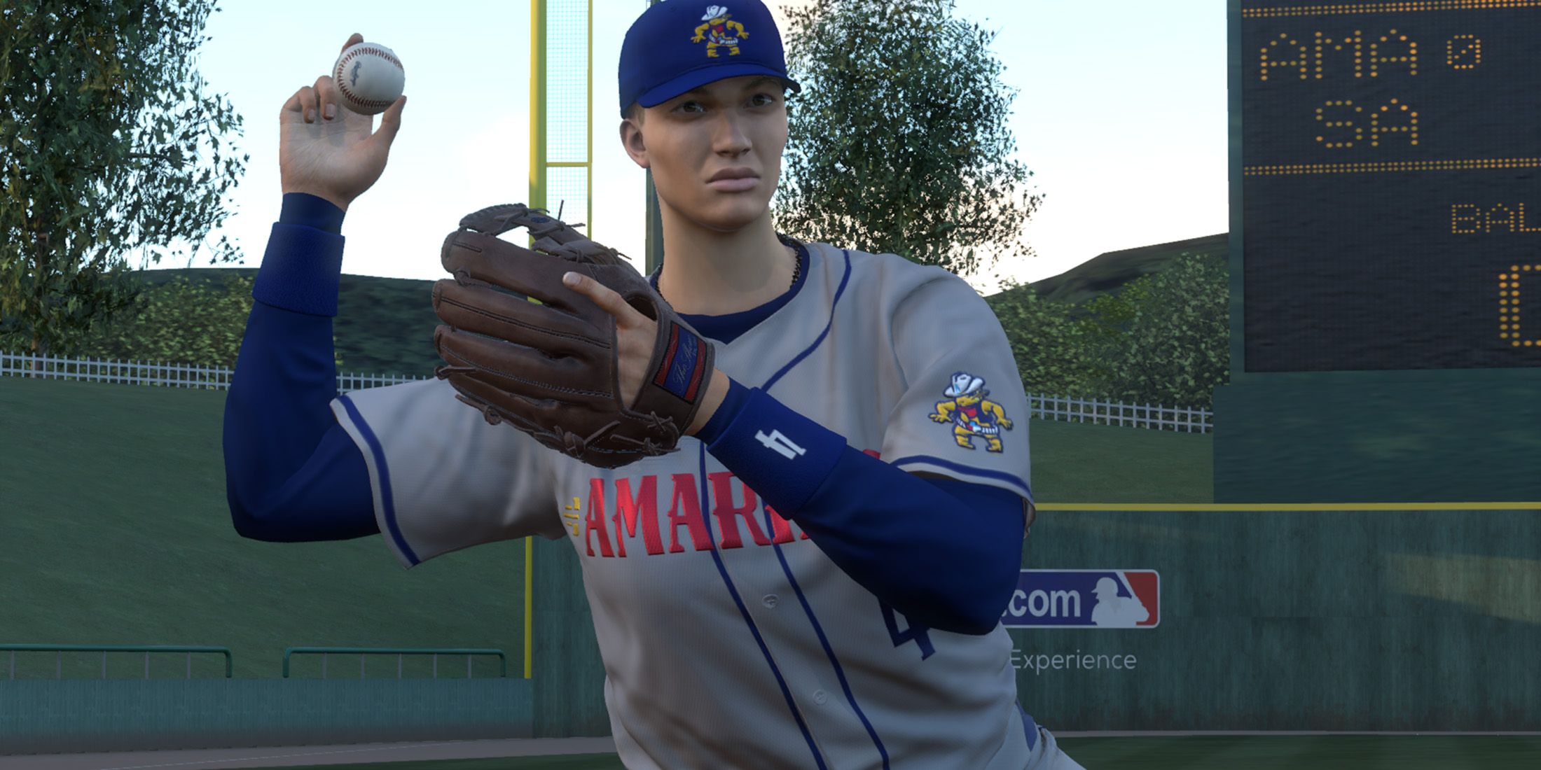 MLB The Show 25 screenshot of a shortstop in RTTS with the Amarillo Sod Poodles