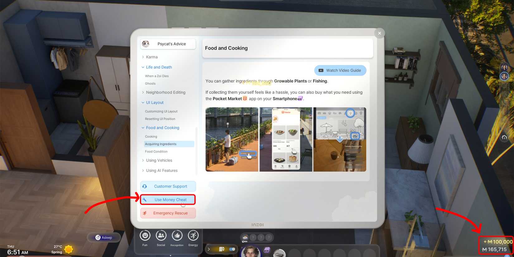 5. Usando Cheats (Dinheiro Ilimitado - Offline)