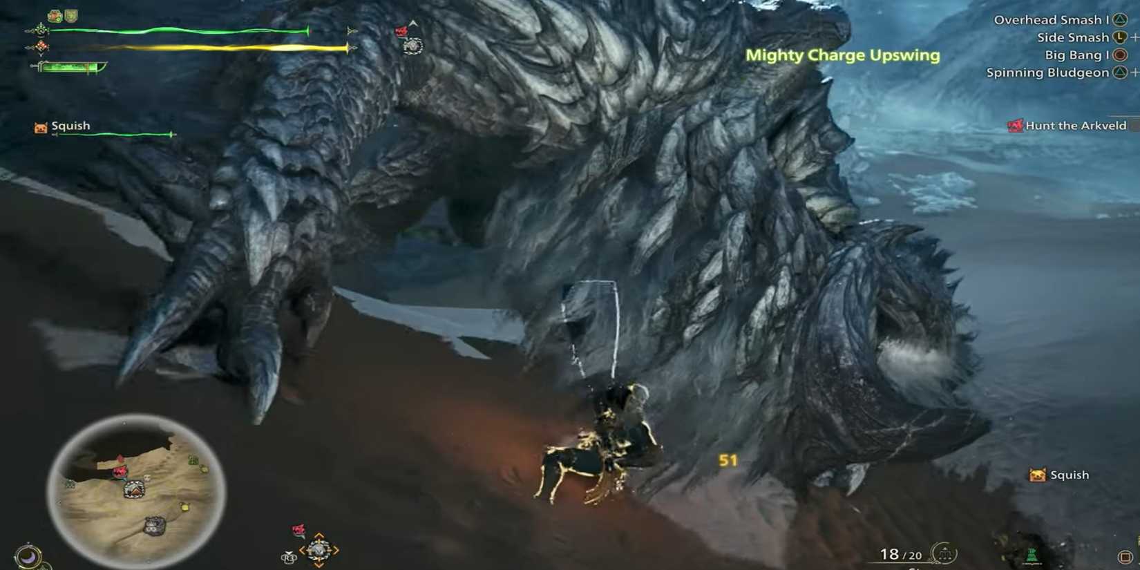 Monster Hunter Wilds hammer headshots on arkveld