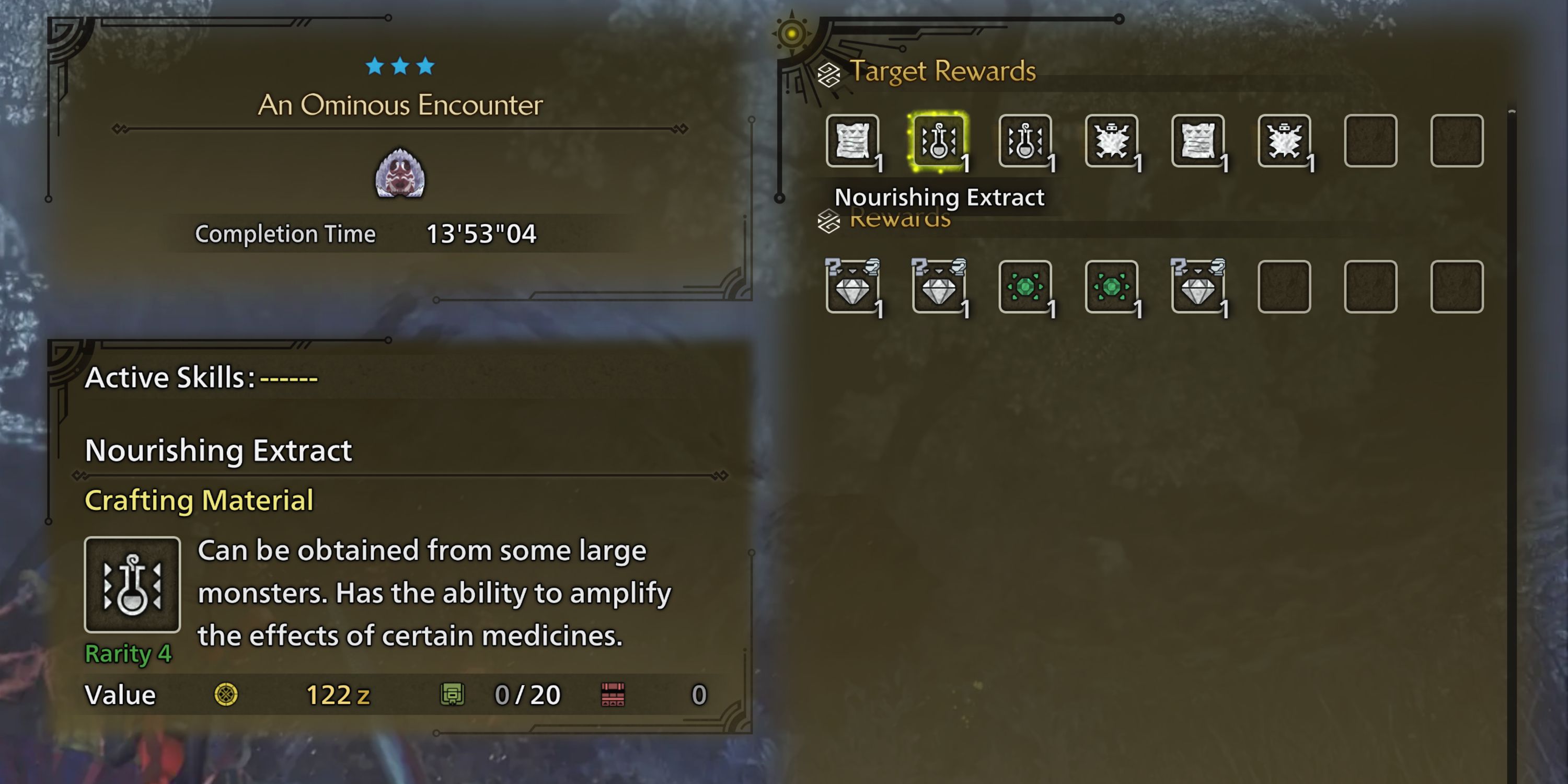 Monster-Hunter-Gasoline Nutrition-Extraction Rewards