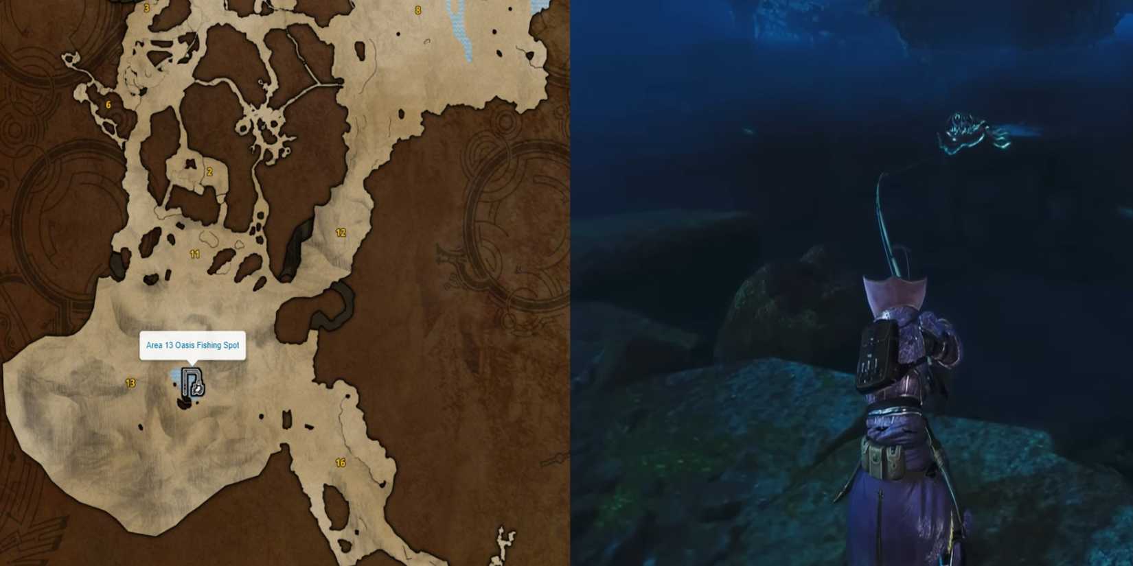 Monster Hunter Wilds oasis fishing spot