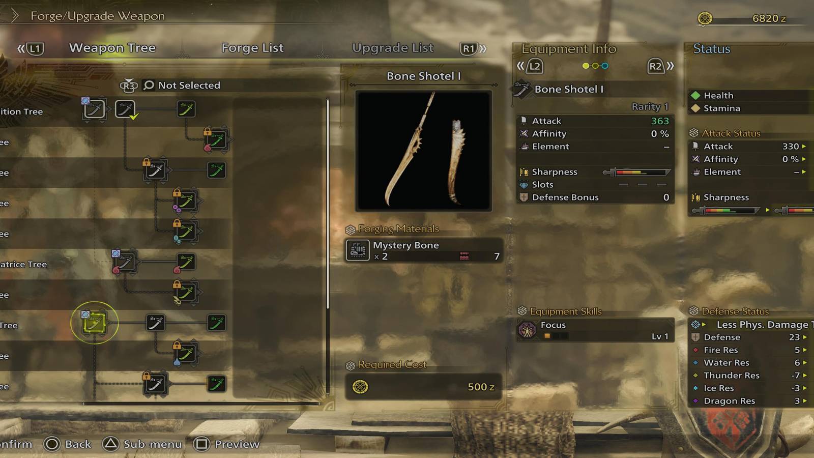 The Player Crafting The Bone Shotel 