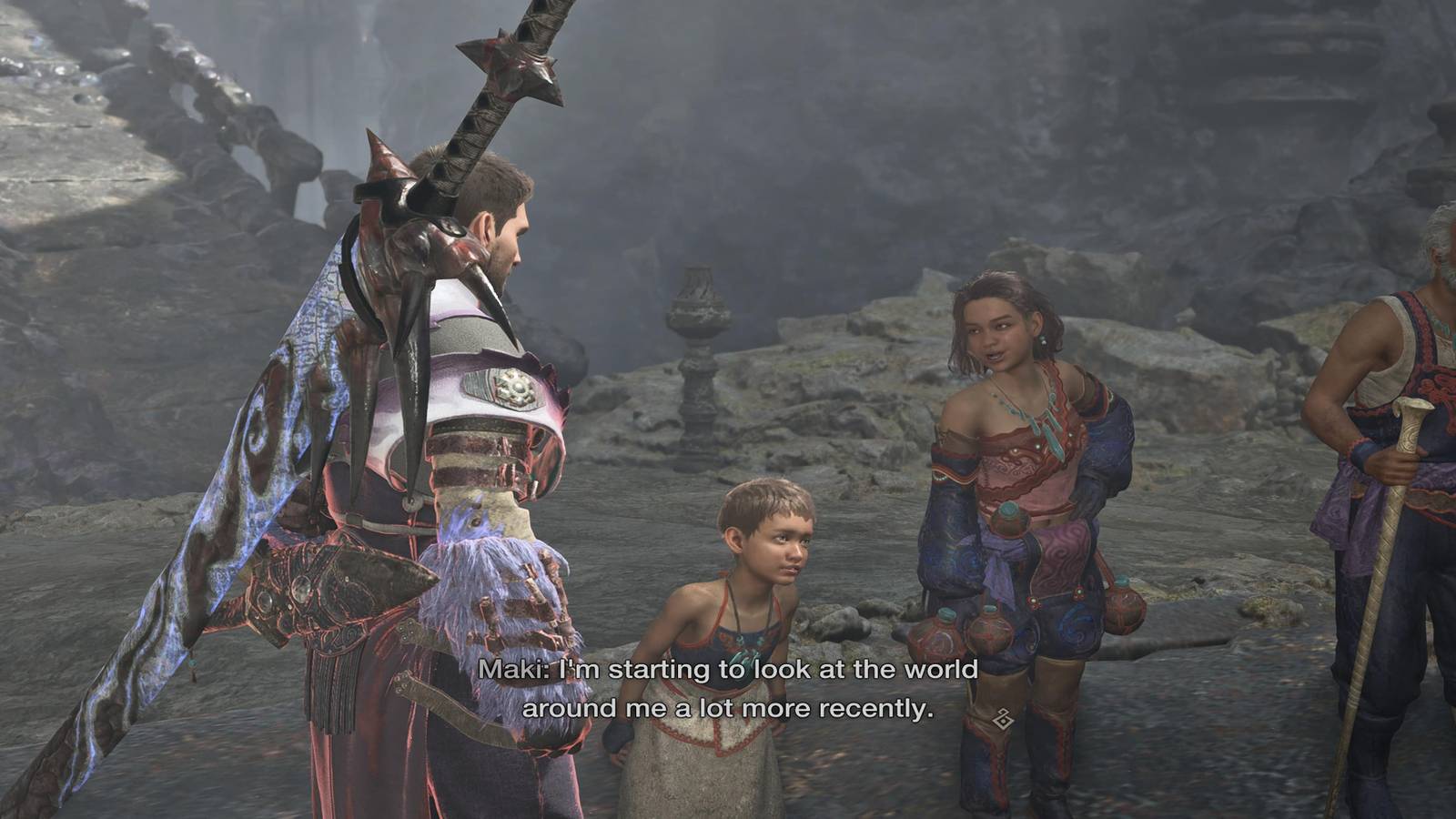 The Player Talking To Maki In Town 