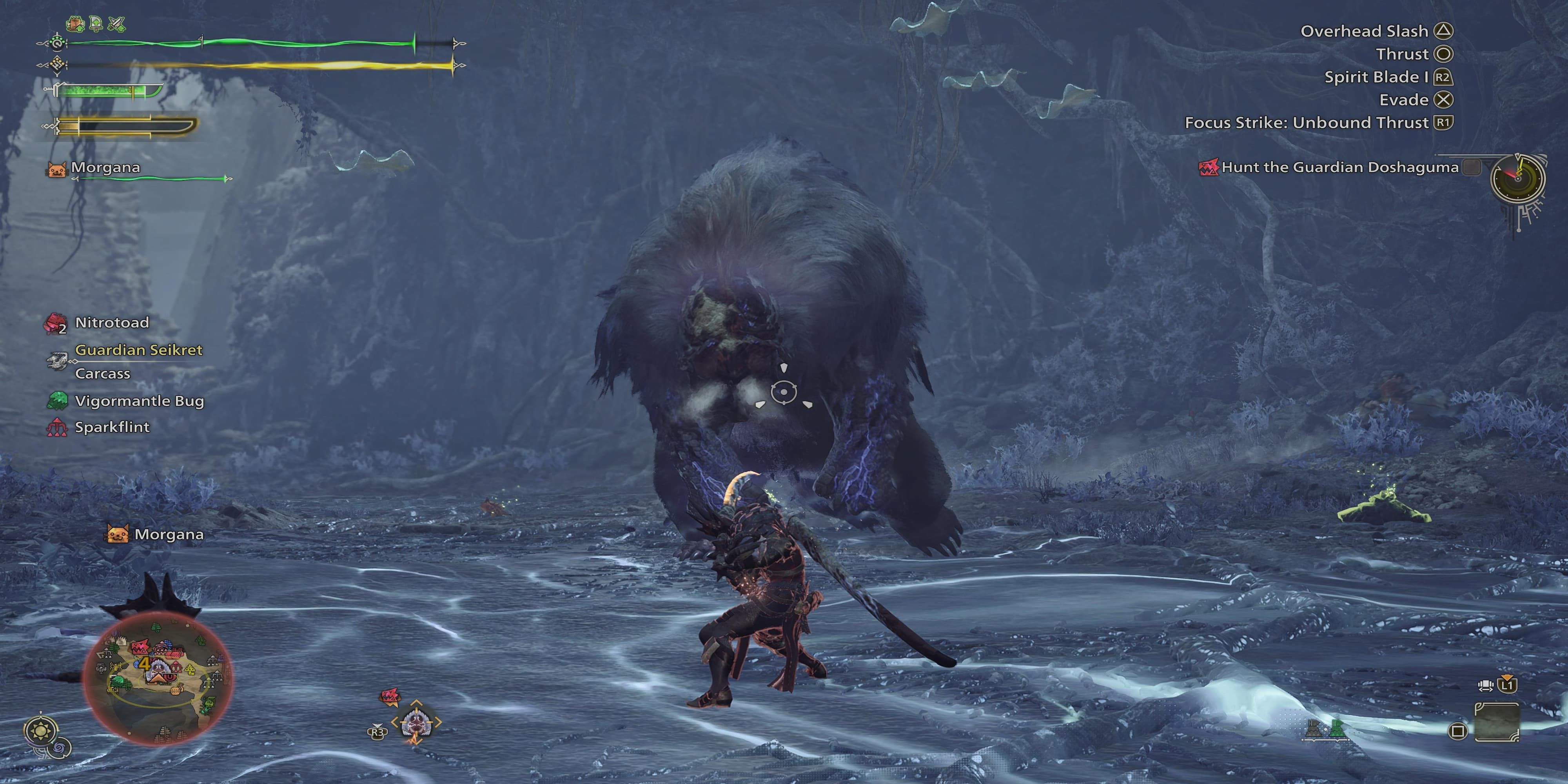 The Player Facing A Guardian Doshaguma