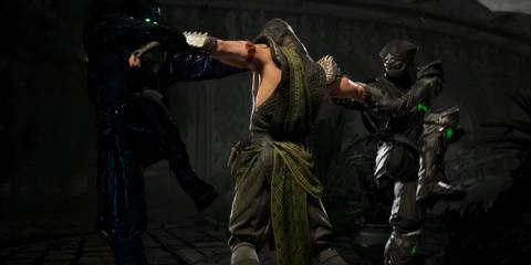Noob Saibot fighting Reptile in Mortal Kombat 1