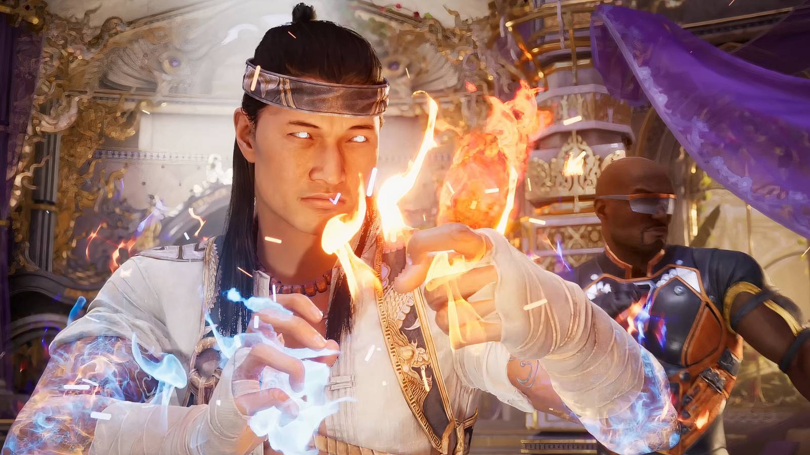 Liu Kang readying for a fight in Mortal Kombat 1