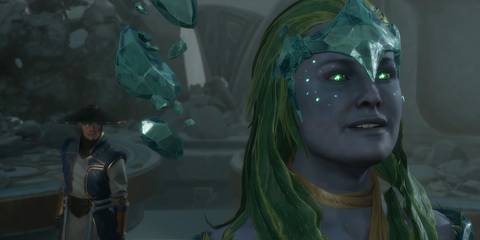 Cetrion and Raiden in Mortal Kombat 11