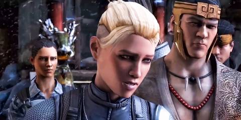 The Kombat Kids at the Lin Kuei temple in Mortal Kombat X