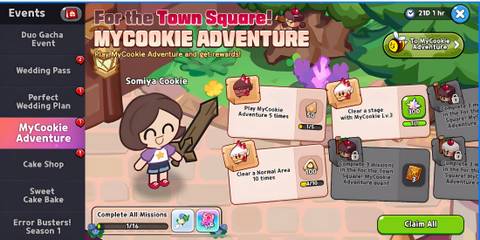 mycookie adventure event rewards in cookie run kingdom 