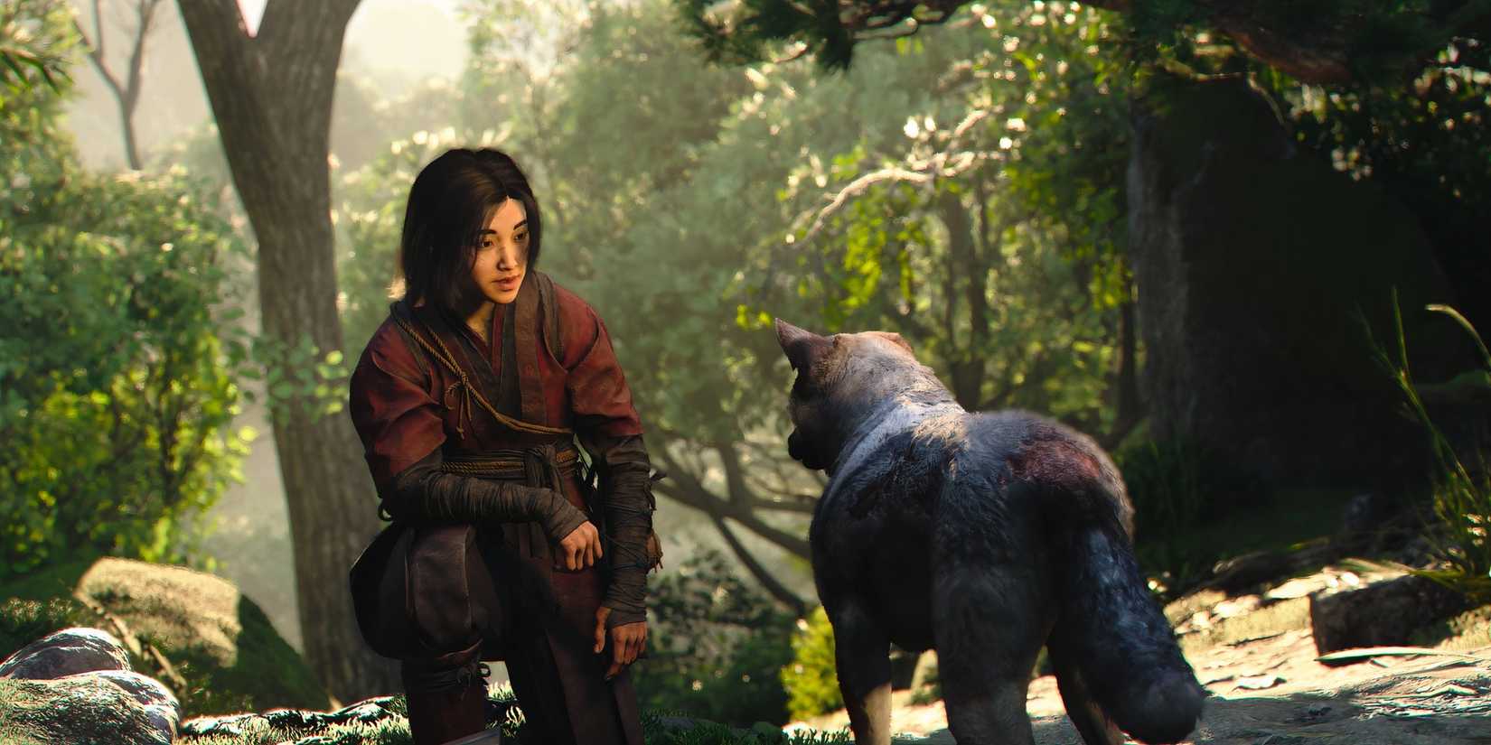 Naoe and Tsuki-maru in Assassin's Creed Shadows