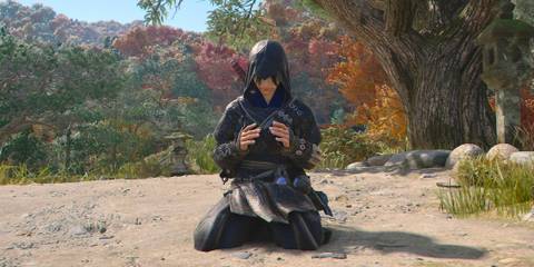 Naoe doing Kuji Kiri in Assassin's Creed Shadows