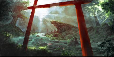 Naruto Rise of a Ninja environment artwork