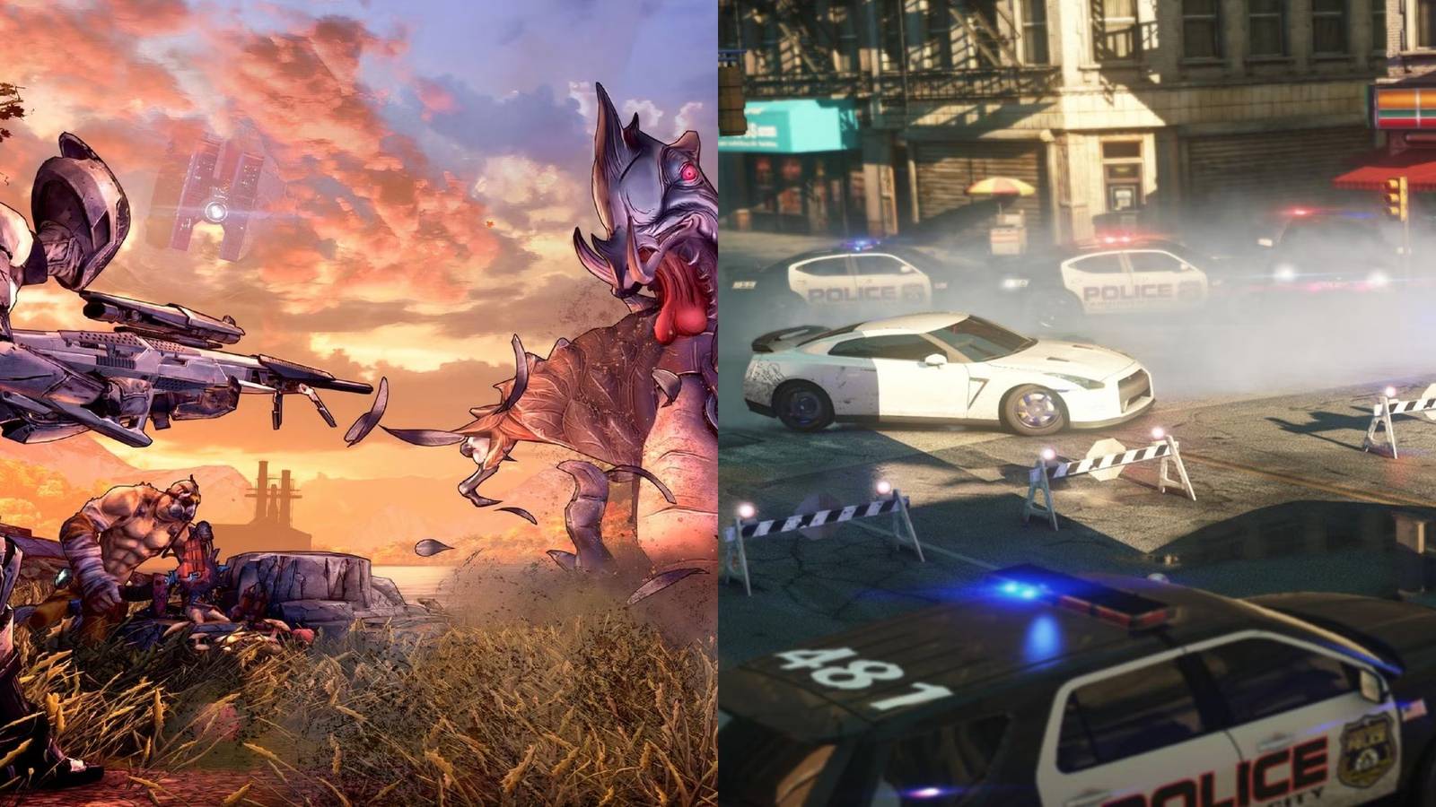 Need For Speed Most Wanted (2012) and Borderlands 2