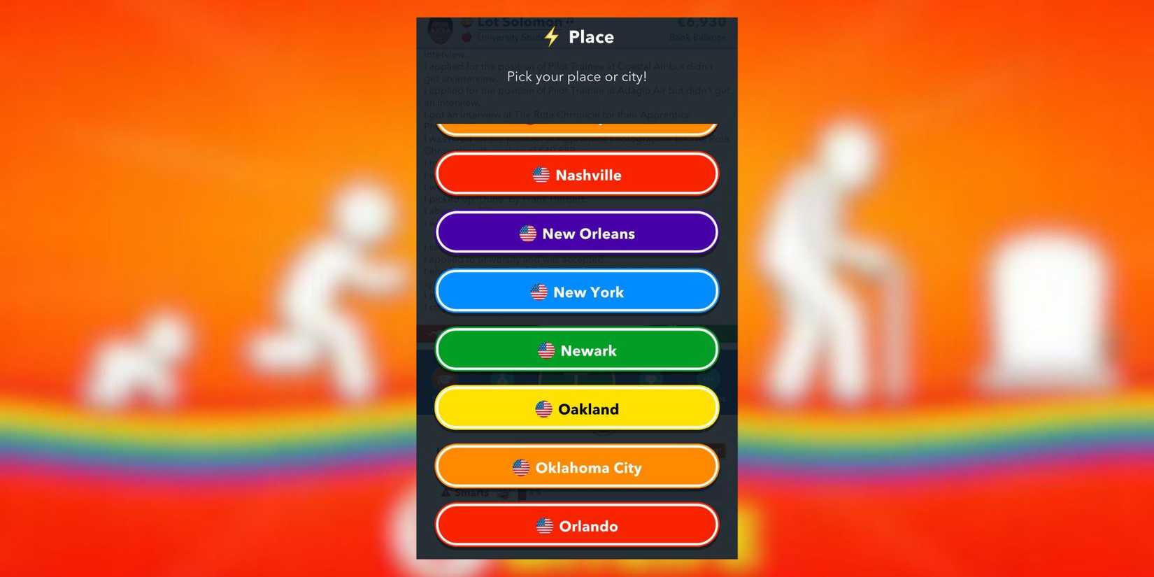 where is new jersey in bitlife