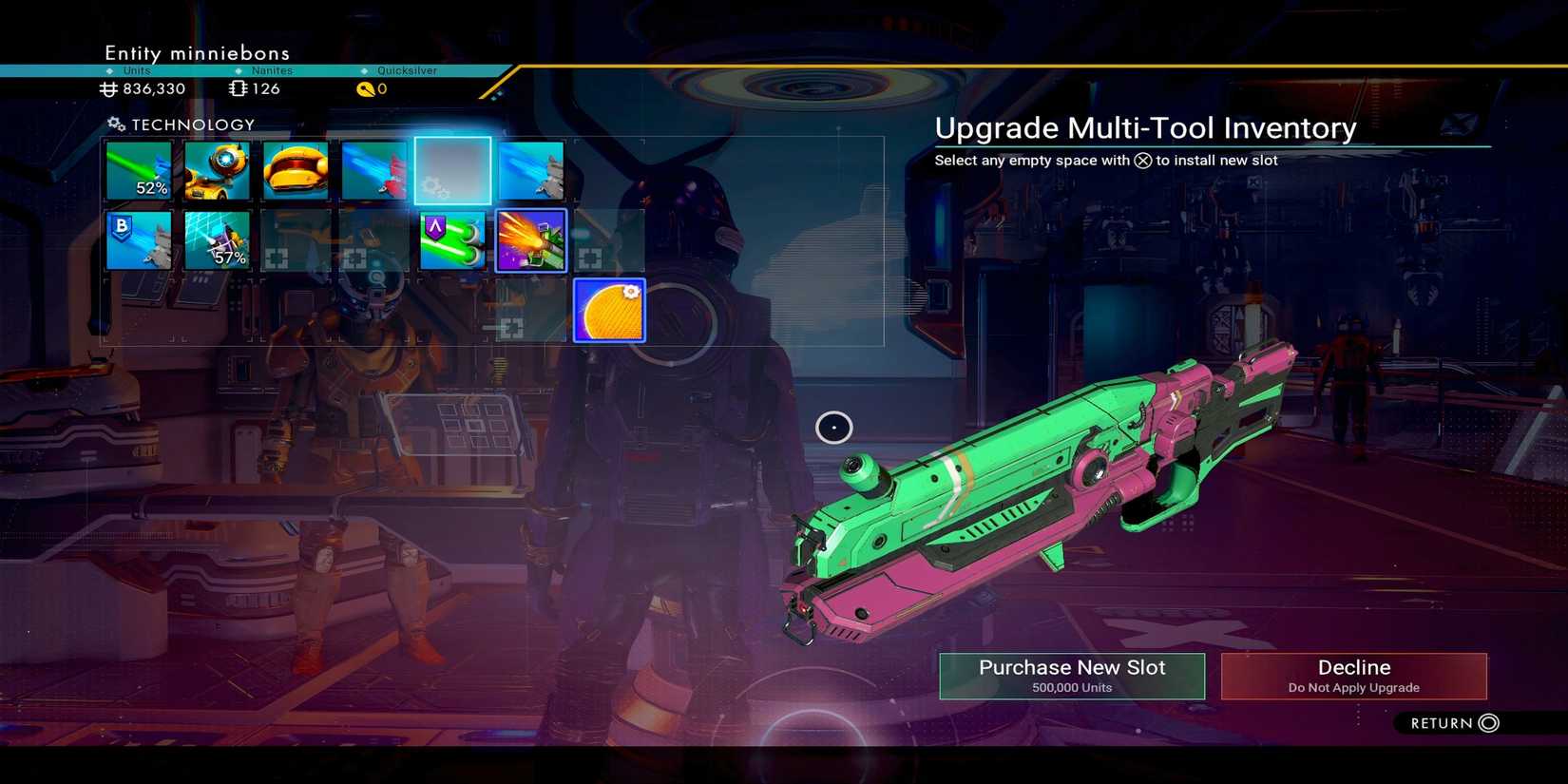 No Man's Sky Purchasing Technolog Slot