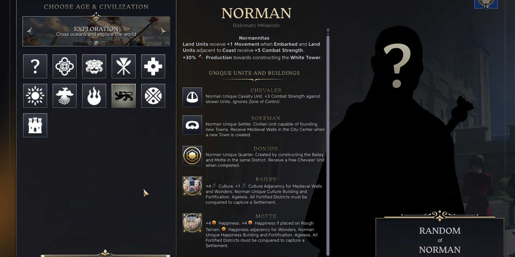 Norman Civilization in Civ 7