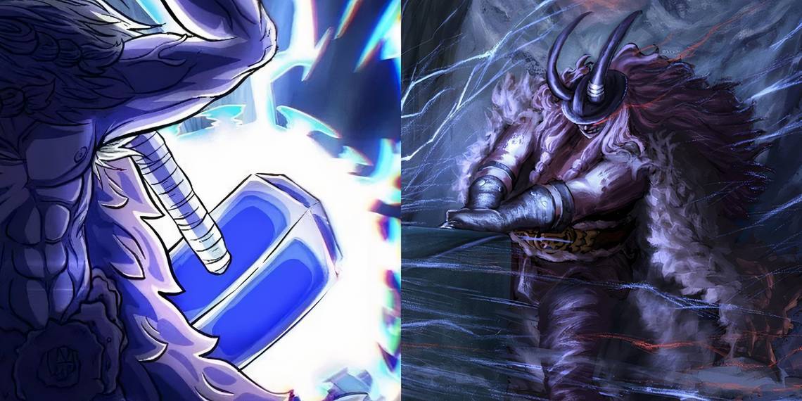 Ilustração de Loki e sua arma Ragnir em One Piece