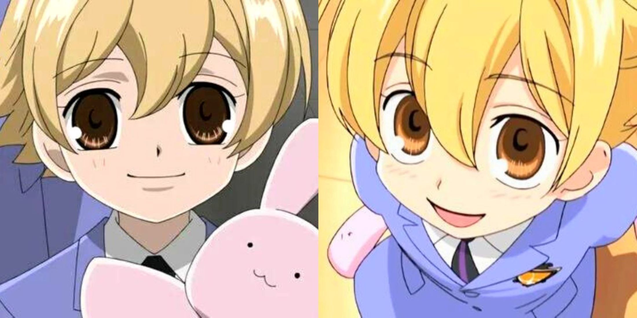 Split images of Honey Mitsukino Haninozuka showing off their cuteness