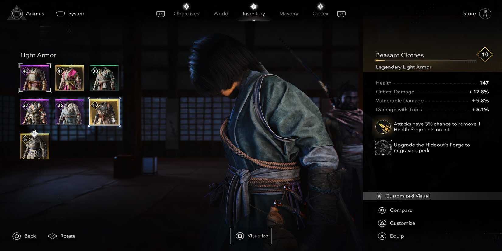 Peasant Clothes in Assassin's Creed Shadows