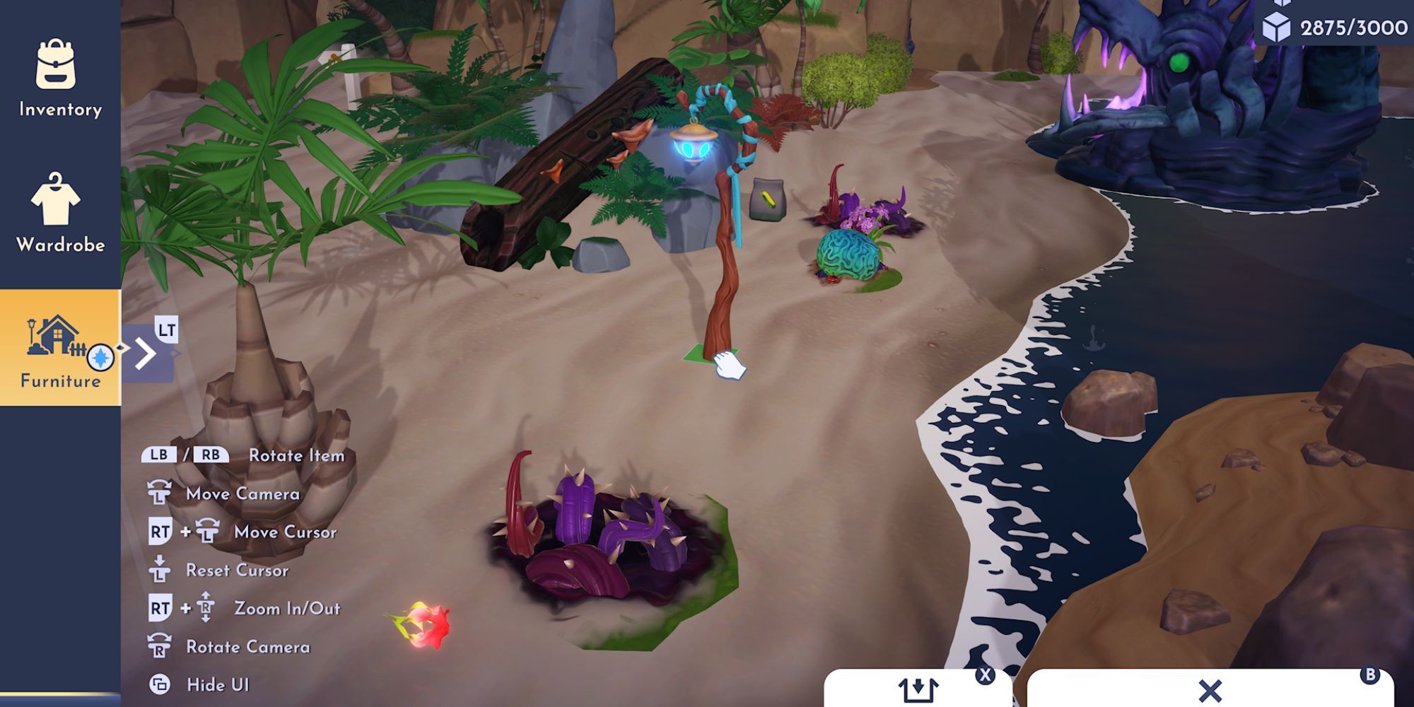 Placing the Sea Sand Torch in Disney Dreamlight Valley A Sandy Competition quest