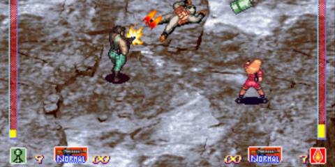 Players shooting at enemies in Shock Troopers