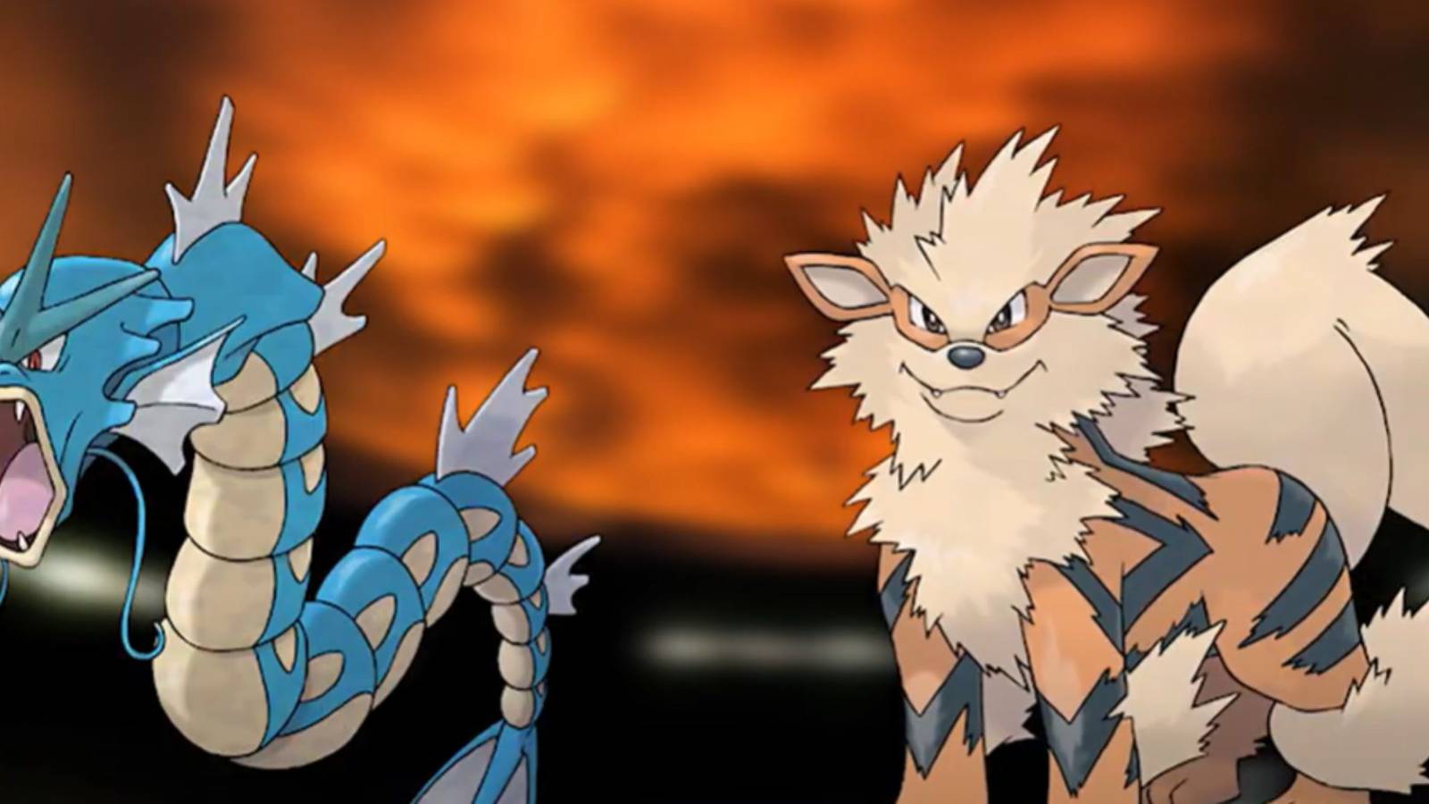 Pokemon Gyarados and Arcanine tattoo