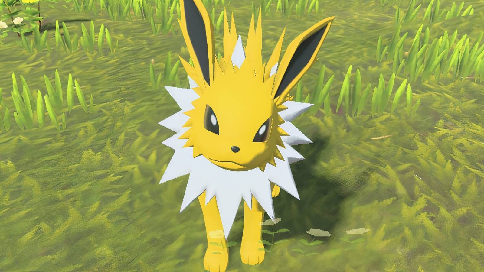 pokemon jolteon wood carving