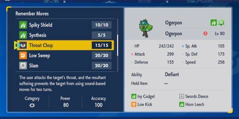 pokemon scarlet and violet ogerpon throat chop