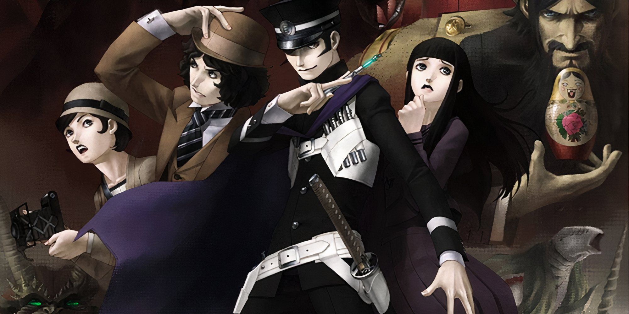 Promo art featuring characters in Devil Summoner Raidou Kuzunoha vs the Soulless Army