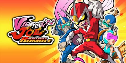 Promo art featuring characters in Viewtiful Joe Red Hot Rumble