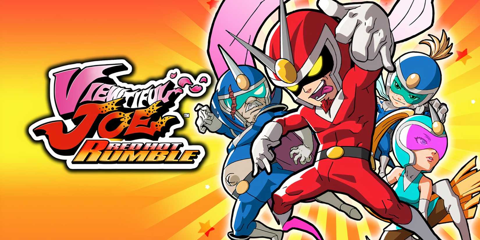Promo art featuring characters in Viewtiful Joe Red Hot Rumble