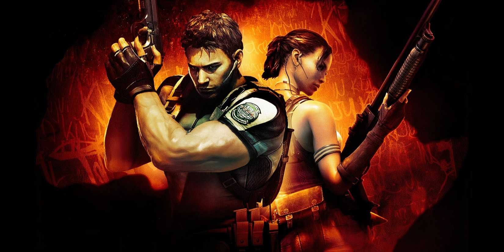 Promo art featuring Chris and Sheva in Resident Evil 5